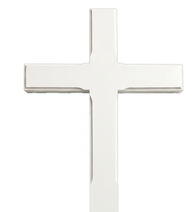 grabkreuz-gross weiß lackiert
