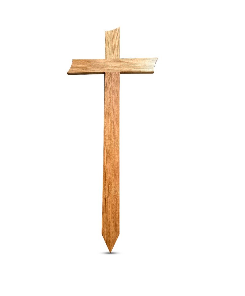 Grabkreuz Premium aus Holz, 155 cm