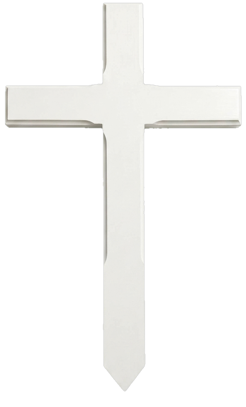 urnenkreuz-85 weiß lackiert