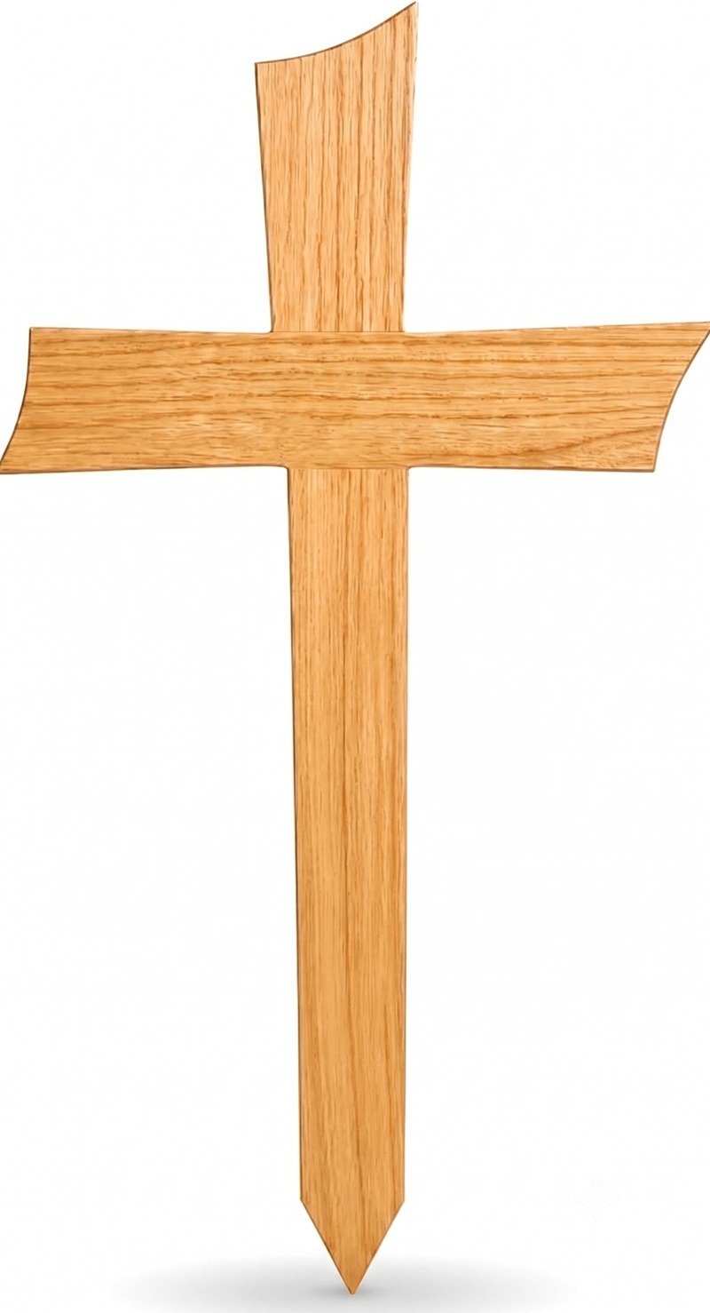 Urnenkreuz Premium aus Holz, 100 cm